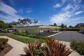 Off street parking facility and shaded garages